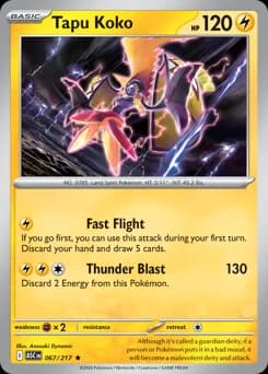 Tapu Koko · Reverse Holofoil (Quick Ball)