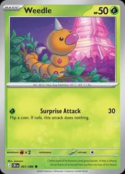 Weedle · Reverse Holofoil